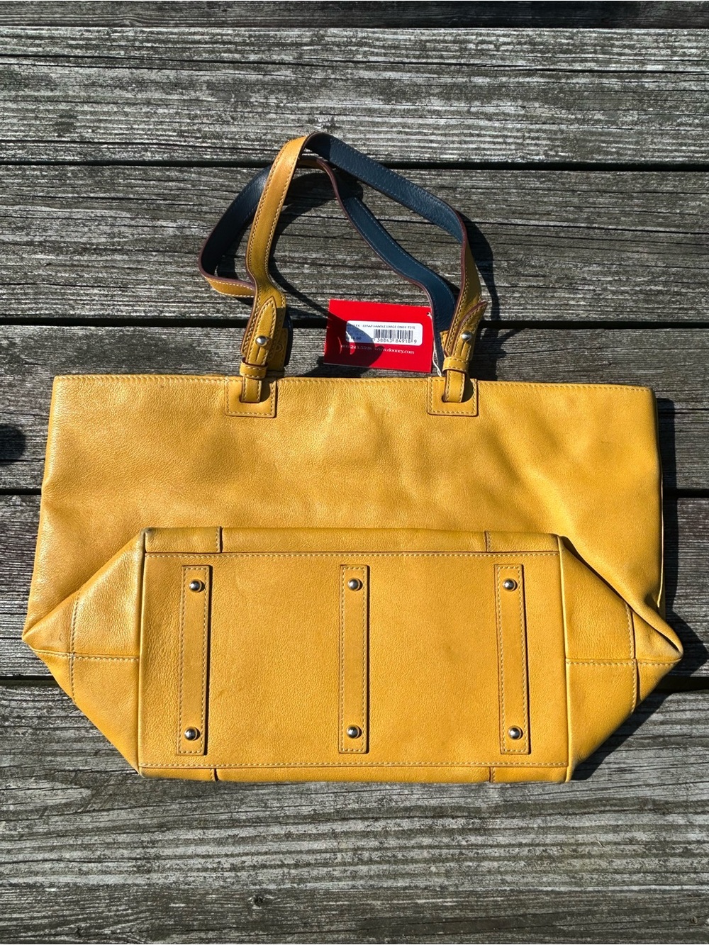 Dooney & Bourke Leather Tote in Mustard - Picture 4 of 9